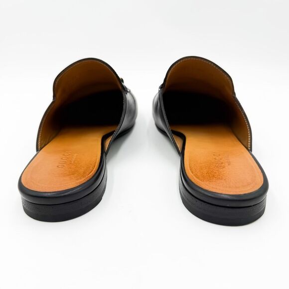 Gucci Princetown Horsebit Black Leather Loafers Mules Slip On Flats EU 40 US 10 - Picture 6 of 13